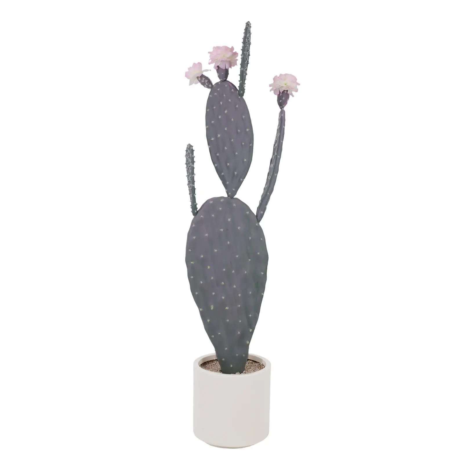 Garvee Tall artificial cactus plant with realistic texture, UV-resistant synthetic desert cactus in pot, perfect for home, garden, and office decoration