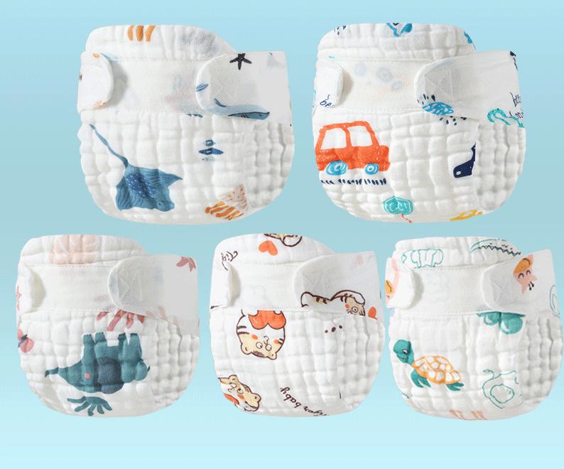 All-Cotton Reusable Baby Diapers!Multi-Layer Comfort for Newborn Little Ones 🌿