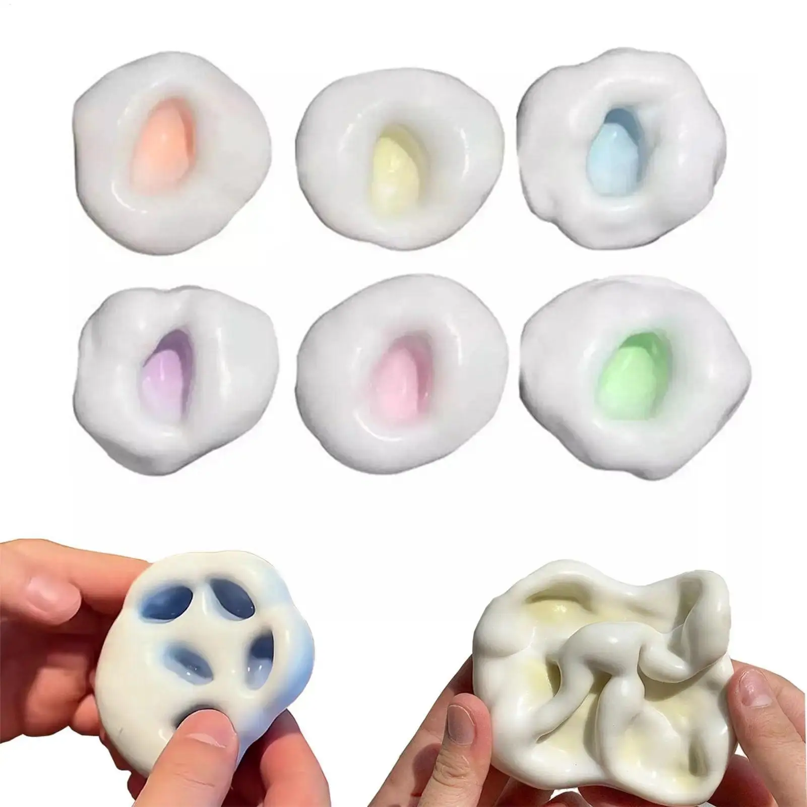 6cm Interesting Sensory Toy Deformable Squeeze Handmade Finger Pinch Creative DecompressionDiy Children Adult DecompressionToy