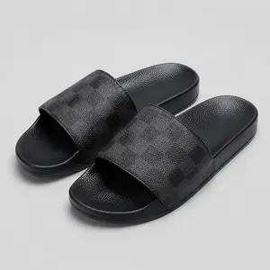 Men’s Lightweight Footwear Slide Slippers - Comfortable Slip-On Shower Shoes with Wide Strap for Pool, Summer Home Use, Shoe