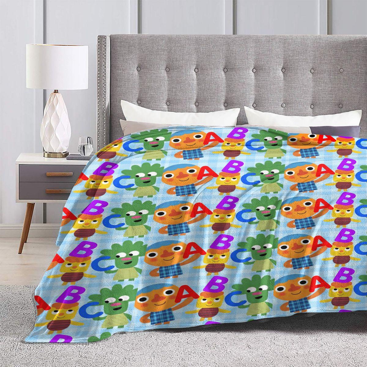 Noodle & Pals Blanket Soft Micro Super Nursery Rhymes Songs Plush Throw Blanket For Living Room Picnic Flannel Bedspread Bed