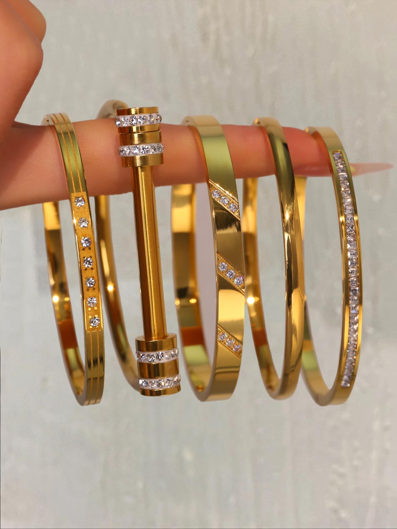 Exquisite Classic Fashion Bracelet Set, Stainless Steel Fashion Eternal Layered Design Lightweight, Suitable for Birthday Gifts and Daily Life  His and Hers Gifts