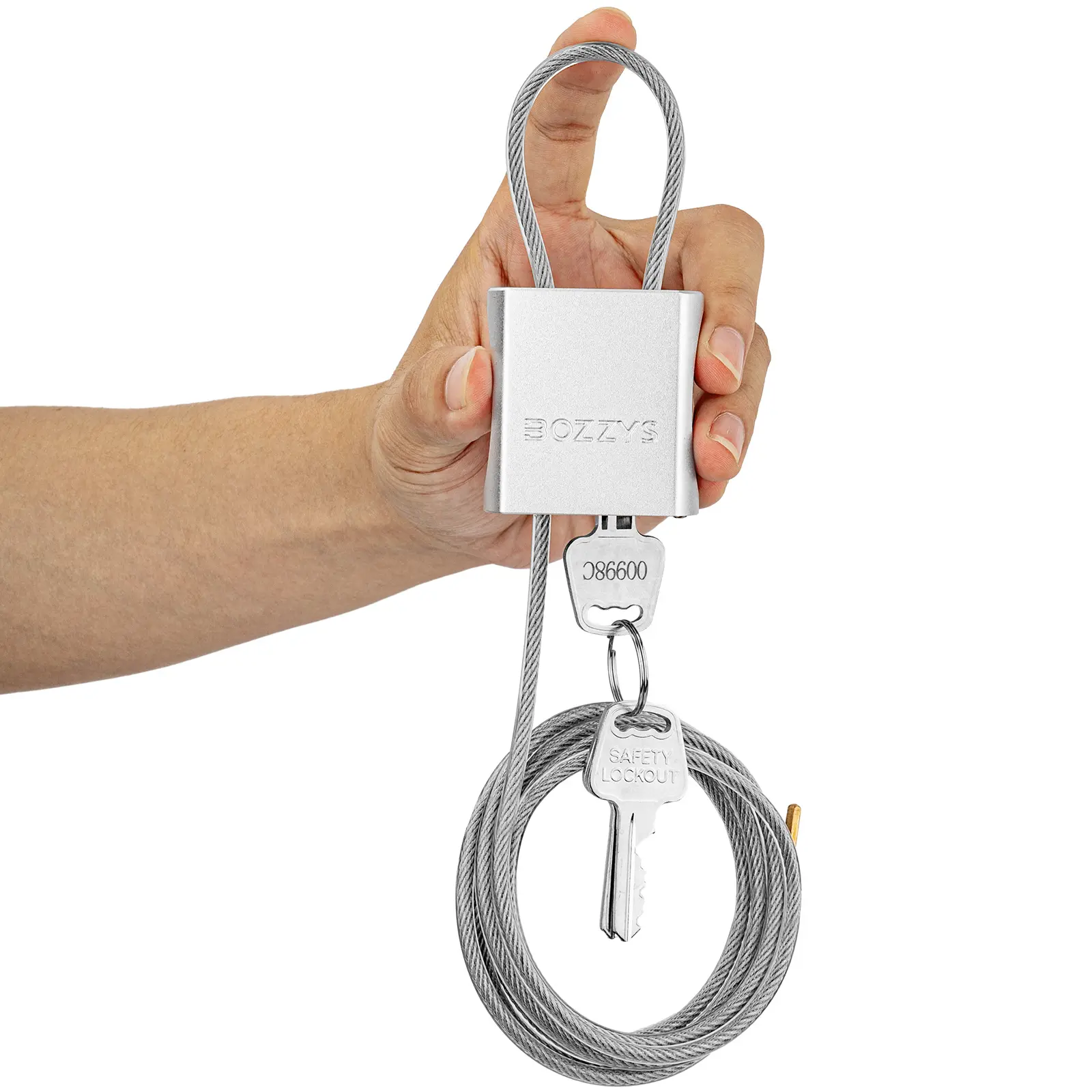 BOZZYS Adjustable Heavy-Duty Steel Wire Security Cable Lock with 3 Keys for Bicycles, Lockers, Gates & Equipment