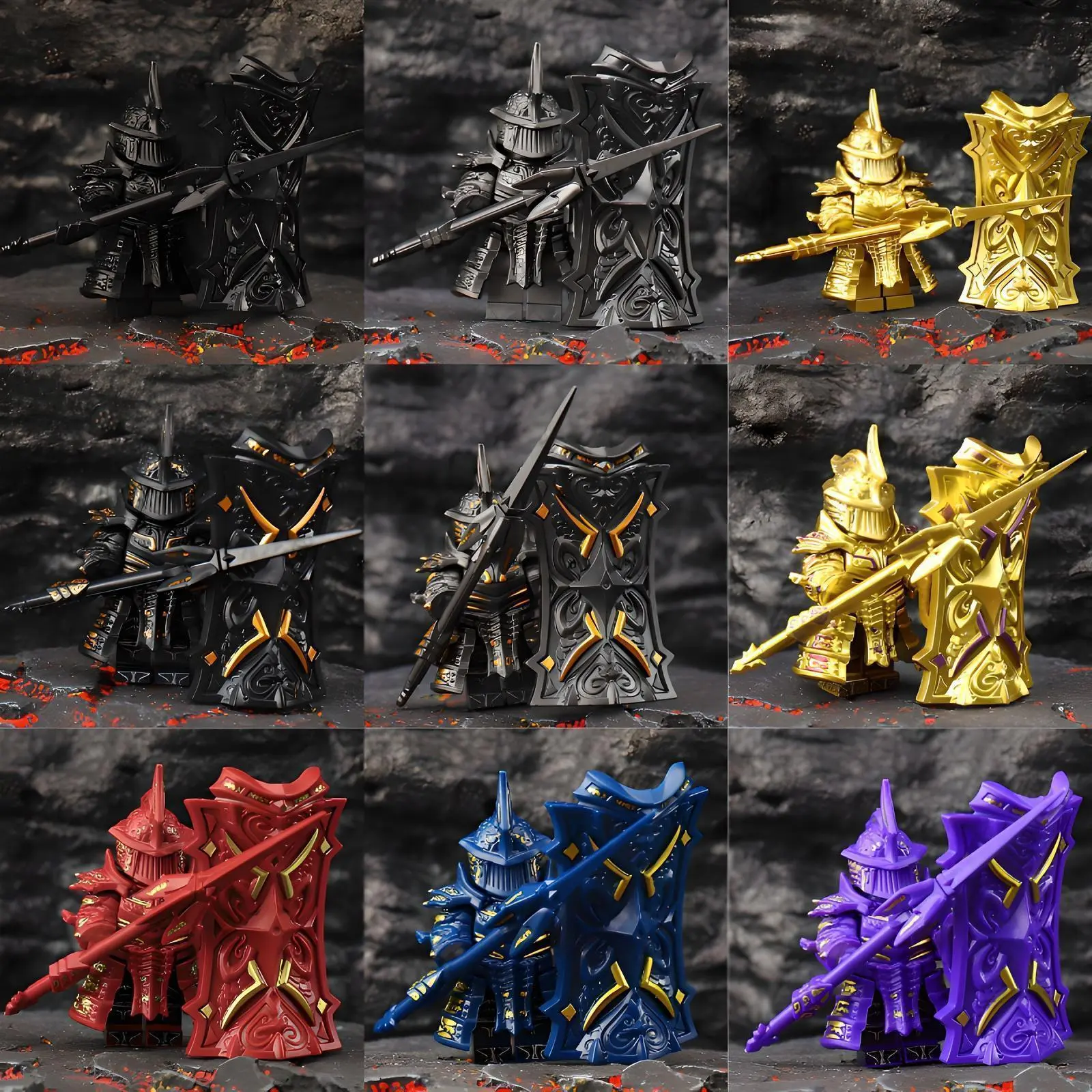 2026 hot item Third-party Building Blocks Minifigure Tower Warrior Classic Handheld Anime Characters Accessories Children's Gifts