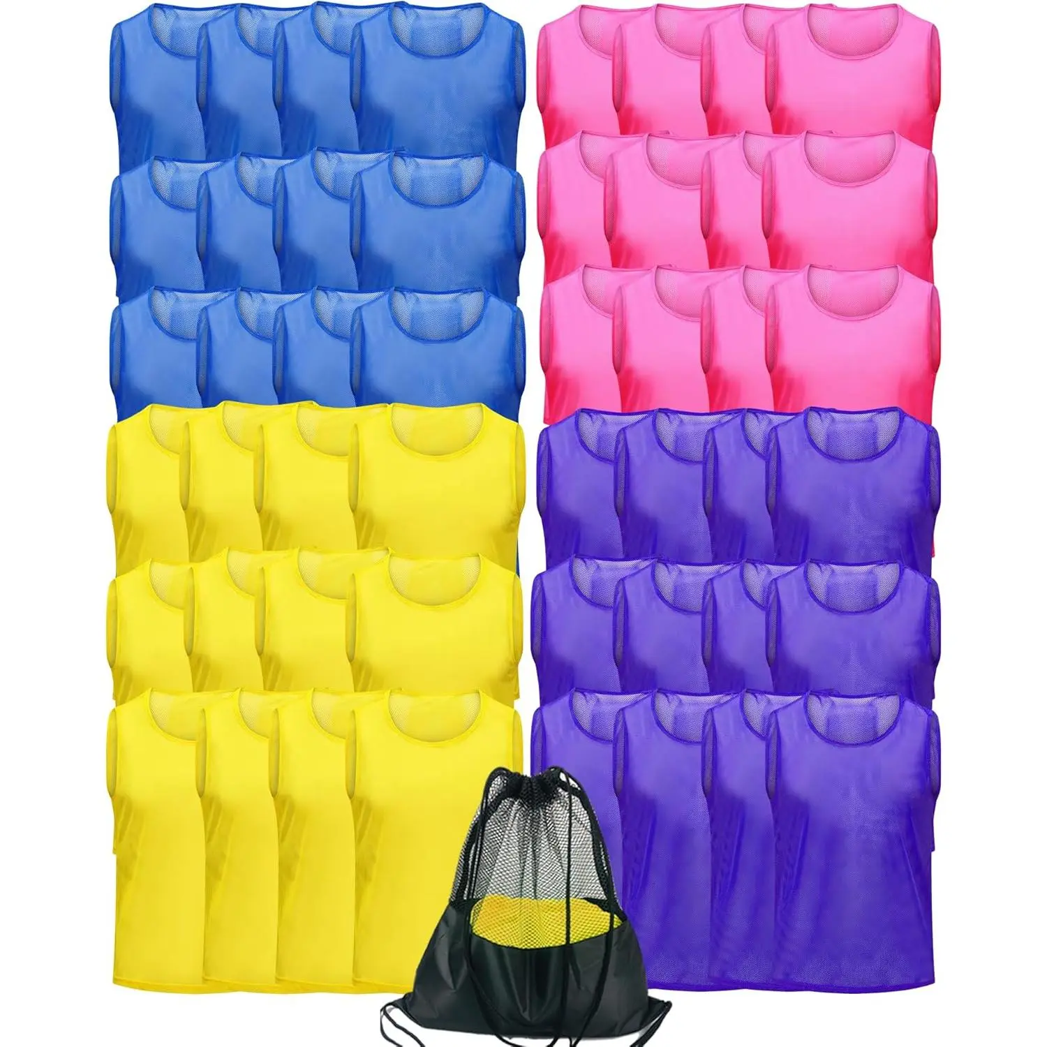 Soccer Pinnies Youth with Numbers Scrimmage Team Practice Vests Pennies Jerseys for Basketball Soccer Football Bibs