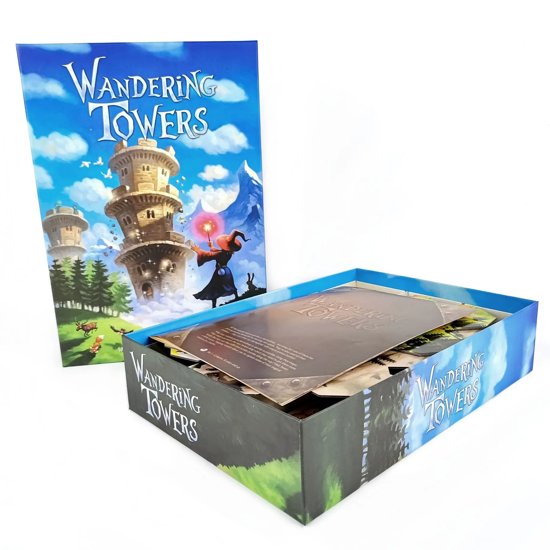 Wizard Flying Tower Wandering Towers Board Game, English Version, 1-6 Players, Casual Strategy Puzzle Game, Mind Training Tabletop Game
