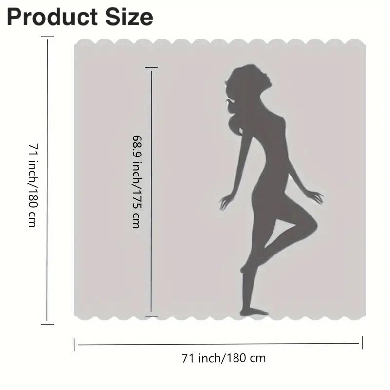 Bathroom Shower Curtain, Shower Curtain Liner, 1 Count Waterproof Shower Curtain with 12 Hooks, Bathroom Decor Supplies for Home Hotel Dormitory