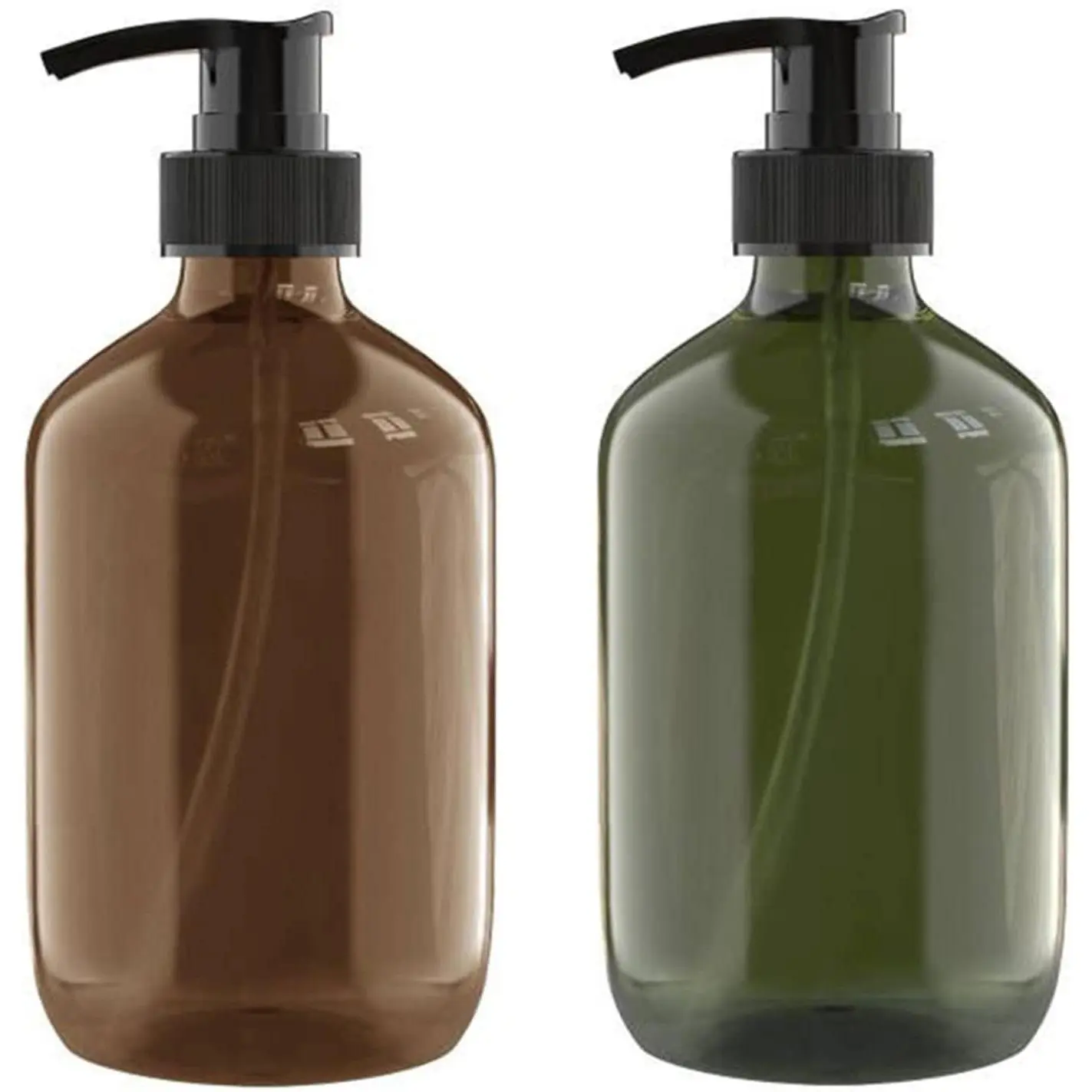 2 PCS 16 OZ Pump Bottle Plastic Pump Lotion Dispenser Empty Bottles