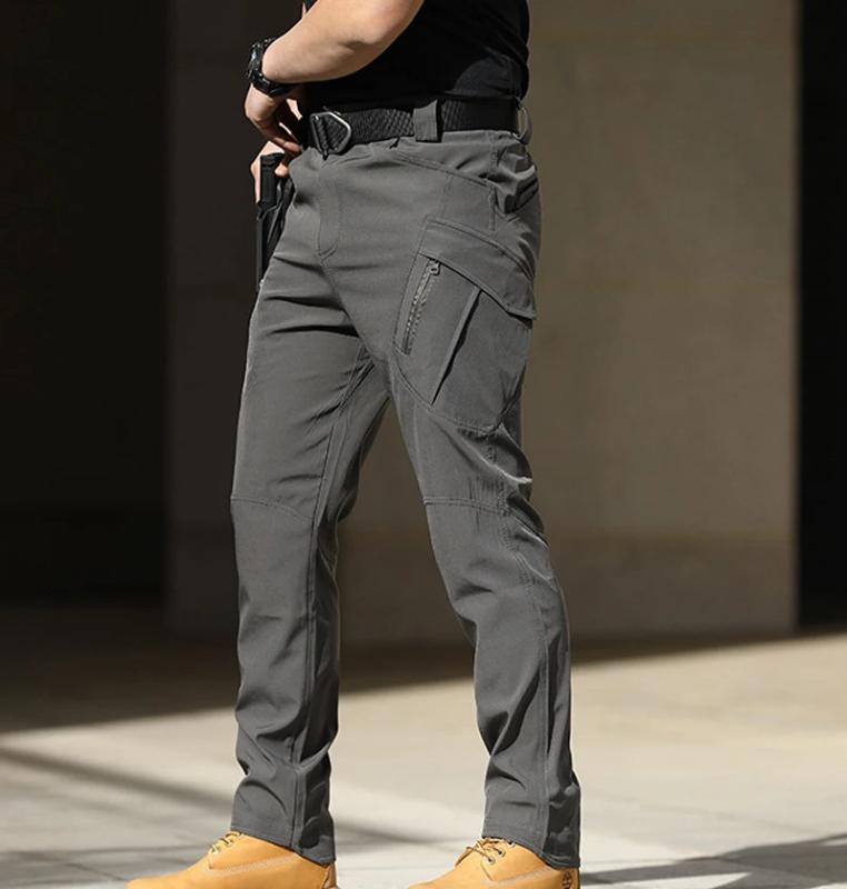 Kyn Apparel Men's Spring Autumn City Cargo Pants Hiking Camping Softshell Elastic Climbing Casual Warm Tactical Military Combat Trousers