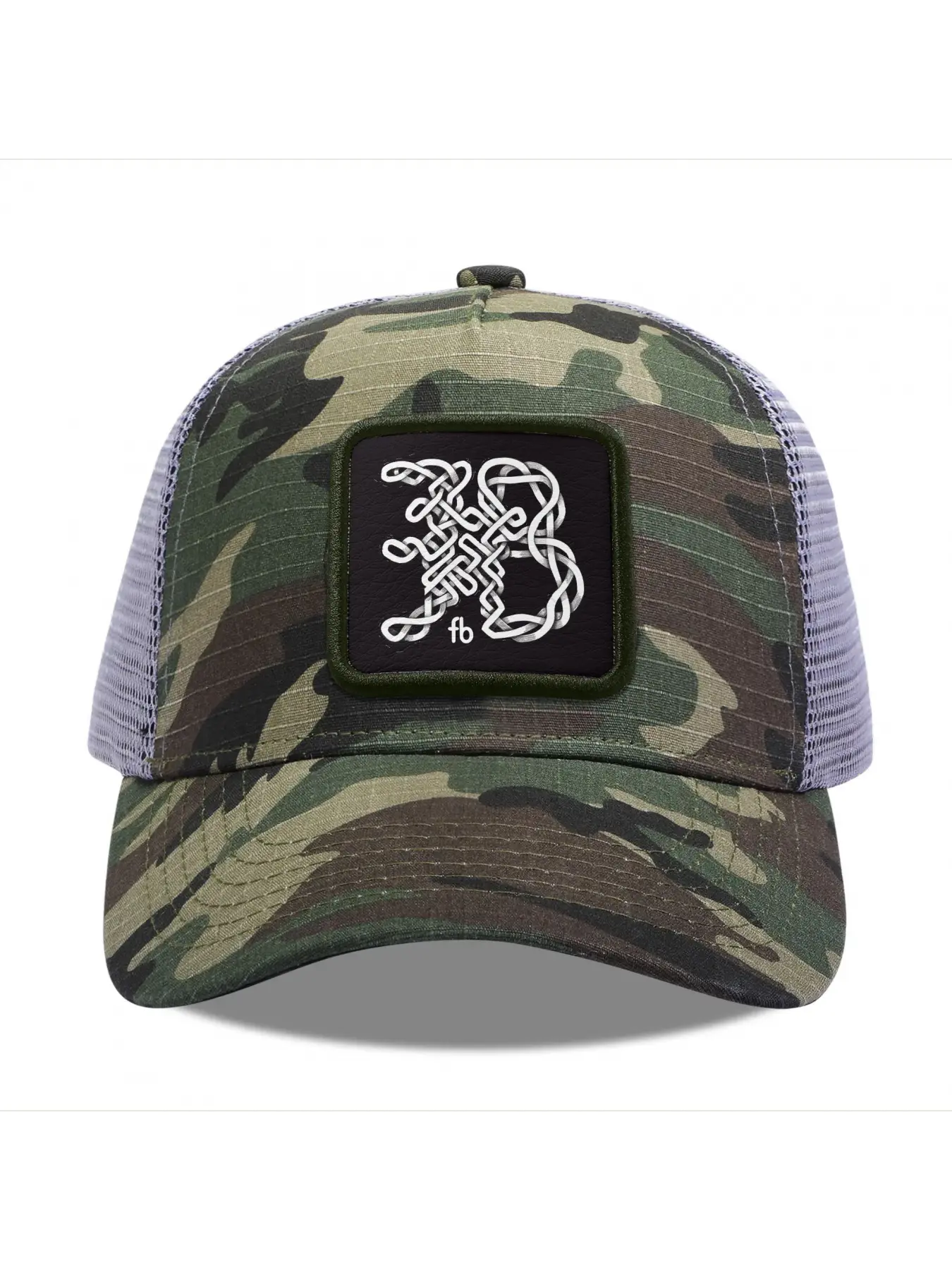 FUBU FB Camouflage Mesh Baseball Cap for Men & Women - Adjustable Snapback Trucker Hat, Breathable Back for Hiking, Fishing, Camping, Golf & Casual Outdoor Attire Camouflage Random