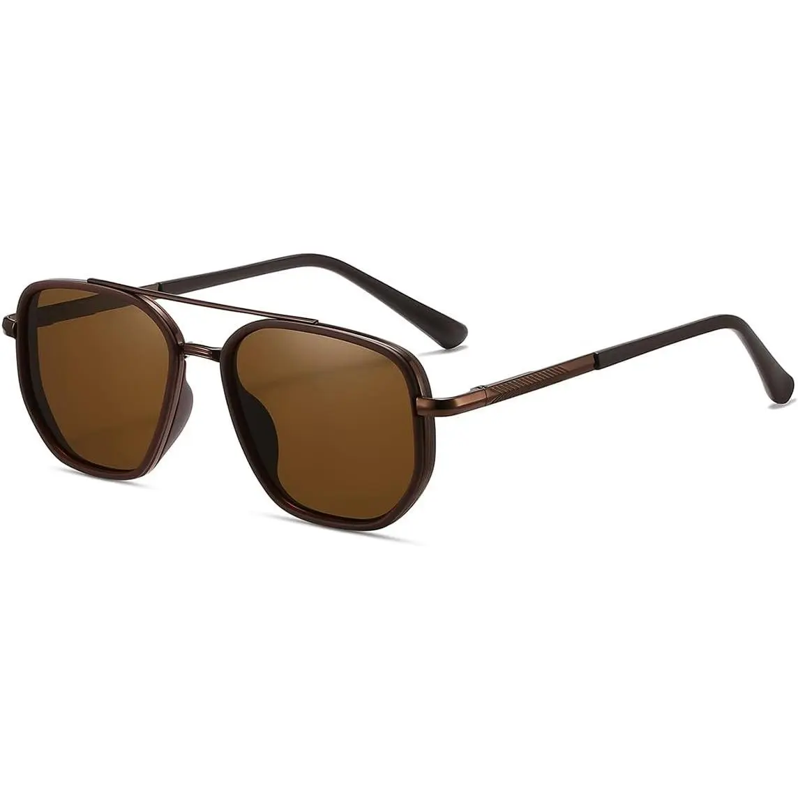 Women's Tangle Free Aviator Sunglasses, Polarized UV400 Protecion |   Retro Square Frame Shades, Small-Medium Fit, Driving, Beach, Daily Wear