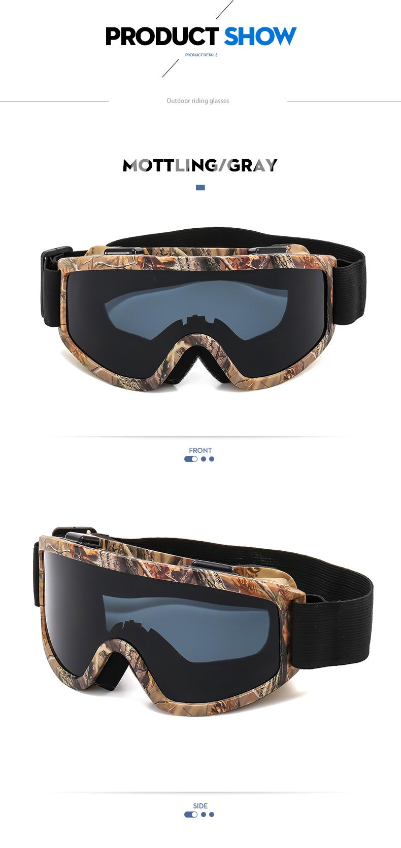 Large frame ski goggles with colored lenses and sponge anti-collision anti-glare lenses Outdoor sports snowboarding and snowboar