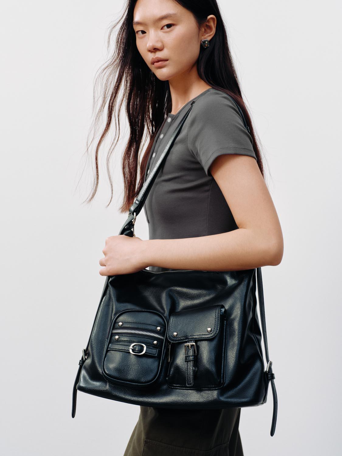 URBAN REVIVO 2026 Summer Women's Casual Color Block Henley Neck Fake Two-Piece Slim Fit T-Shirt UYY460131