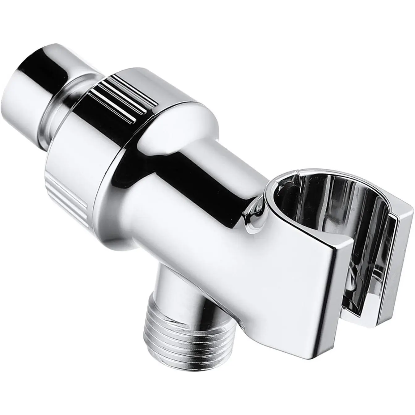 Shower  Holder for Hand Held Showerheads, Adjustable Shower Arm Mount Bracket with Brass Pivot Ball, Shower  Connector - Chrome