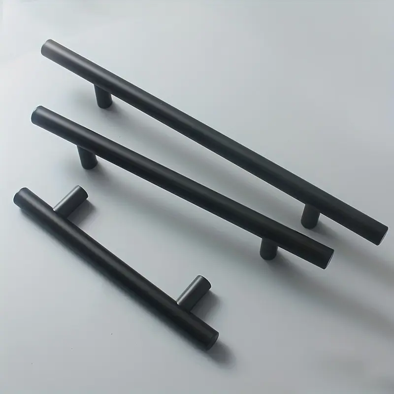 20 pieces black cabinet door handles, stainless steel cabinet pulls, black kitchen handles, cabinet hardware, suitable for cabinets, drawers, wardrobes, desks - screws
