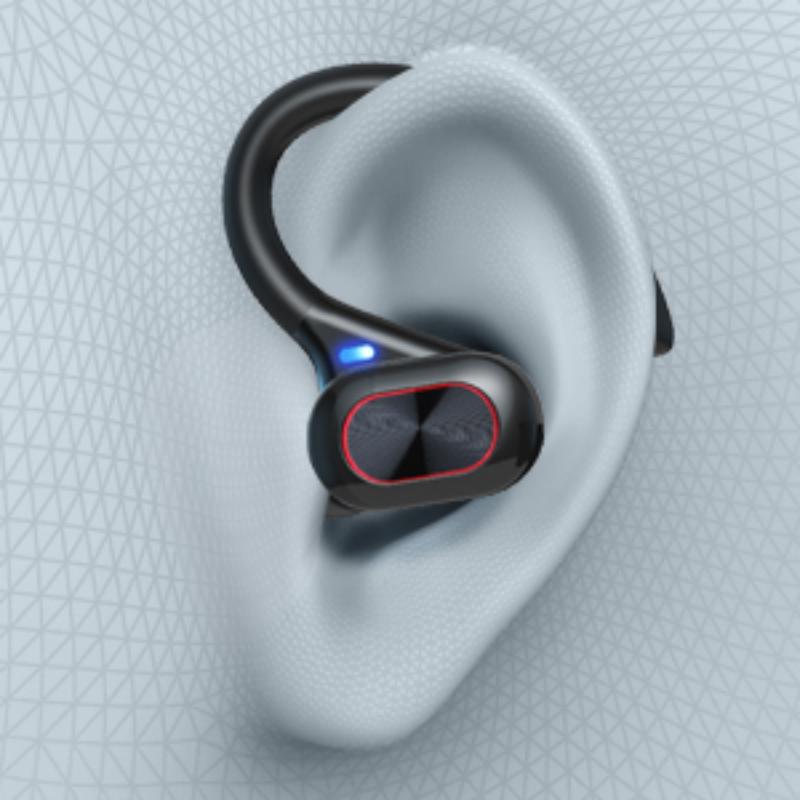 Earbuds Wireless Bluetooth Headphones, with Mic, True in-Ear Noise Cancelling, IPX65 Waterproof, LED Display Touch Control, for Sport/Work- Black