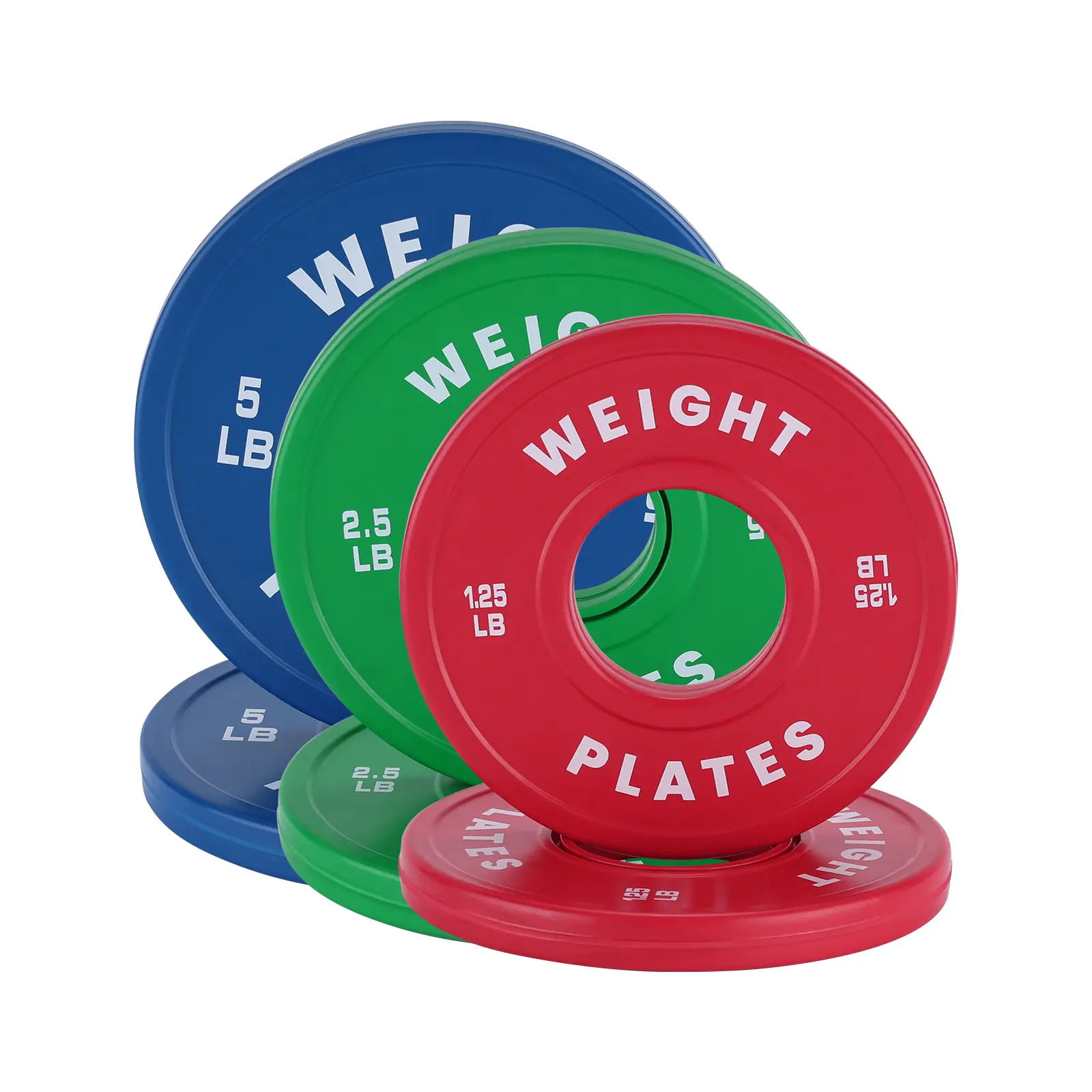 Change Plates 1.25LB 2.5LB 5LB 10LB 17.5 LB Set 37.5 LB Set Fractional Weight Plates 2 In Bumper Plates for Weight Lifting,Strength Training Gym Home,Rubber Coating