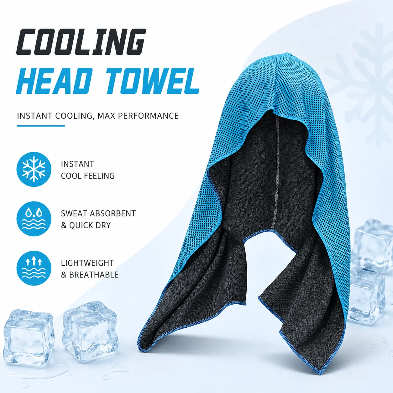 Cooling Towel Neck Face Ice Cool Instant Relief Sweat Towel for Gym Workout Running Yoga Summer Hot Weather Must Have