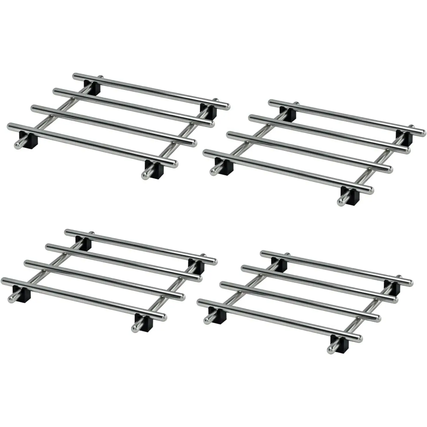 4Pcs Stainless Steel Trivet for Hot Dishes, Lightweight Metal Trivets for Hot Pots and Pans, Metal Cooling Rack, Mini Heat Resistant Mats for Countertop Cooling, Cooking Baking Pans Holder, 7"x7"