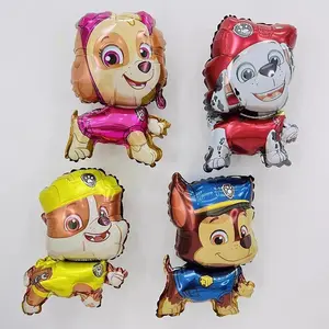 10pcs mini Paw Patrol Dog Aluminum Film Balloon Alien Cartoon Children's Baby Birthday 3 Year Old Decoration