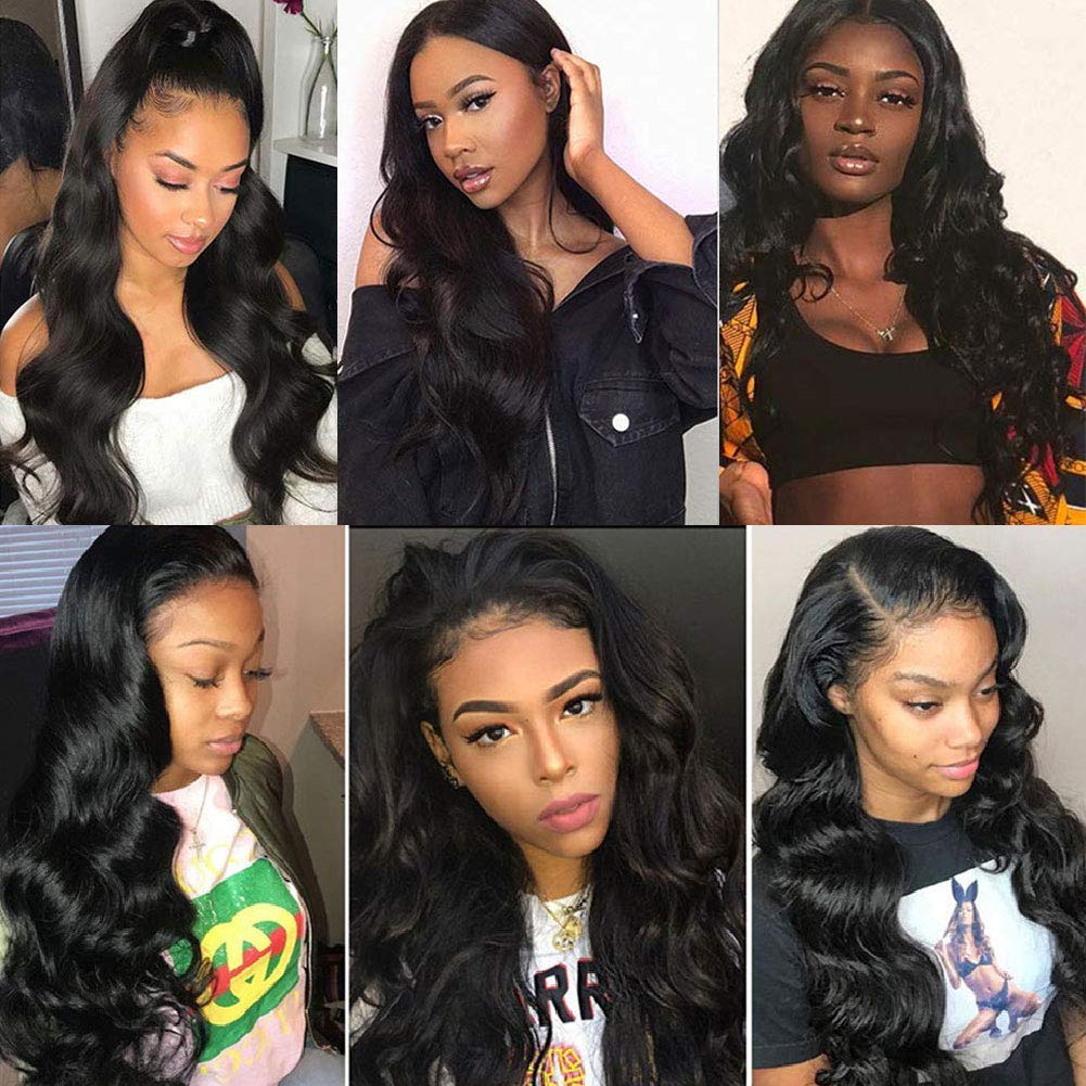 Body Wave Human Hair Bundles 24 32 34 Inch 12A Body Wave bundles Unprocessed Brazilian Virgin Hair 3 Bundles Human Hair Deals Real Human Hair Natural Black Colo For Woman