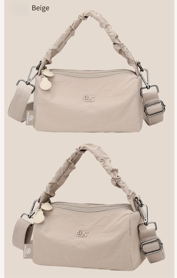 8118 Women's Nylon Portable Pillow Bag 2026 New Simple Shoulder Crossbody Bucket Bag