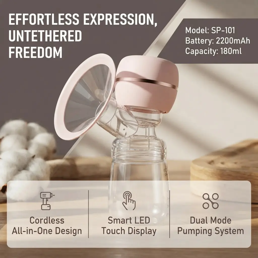 Wearable electric breast pump, integrated handheld portable breast pump, invisible all-in-one machine, postpartum mother and baby essential tool
