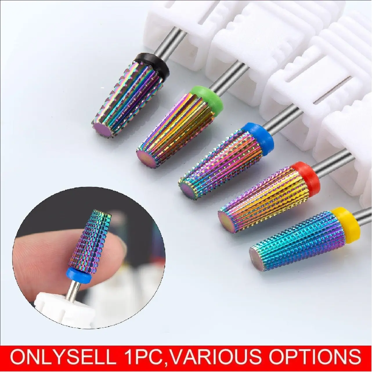 5-in-1 Professional Tungsten Steel Nail Drill Bits, Cross Tooth Milling Cutter for Electric Manicure, Gel Removal Manicure Tool Accessory, Nail Care