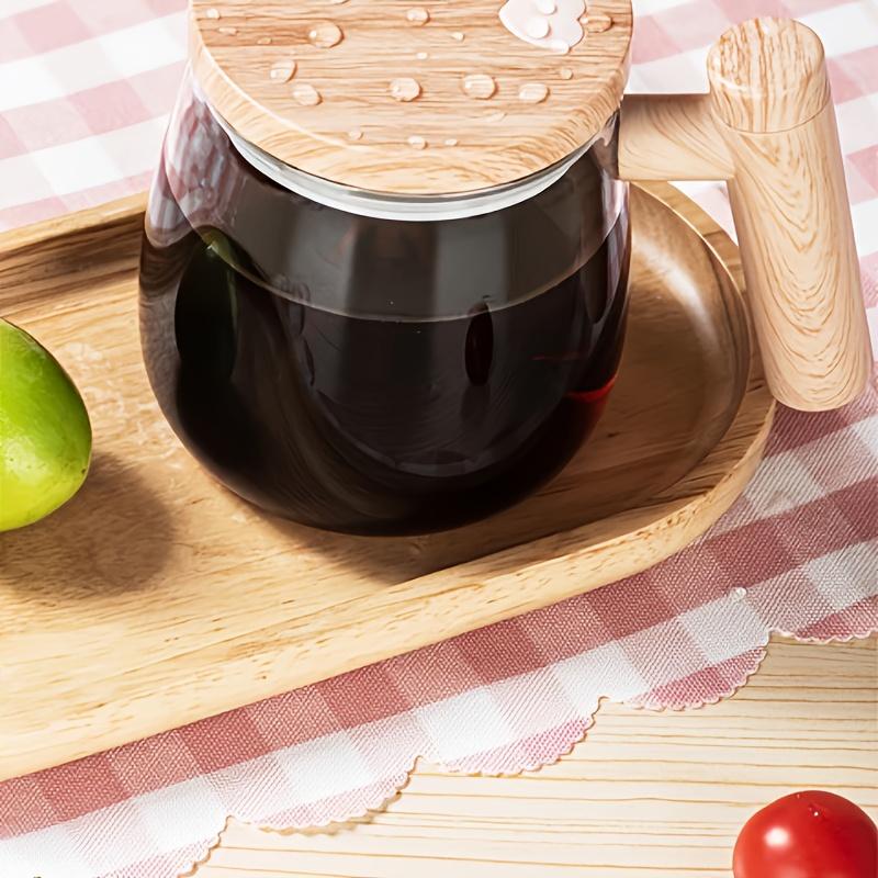 Electric Self-Stirring Mug, 13.53 Oz. Made of High Borosilicate Glass, Blends Coffee with a Motor Speed of 6, 000 RPM, Powered by Batteries, Rated at 5 Watts, Suitable for Coffee, Milk, Or Protein Powder