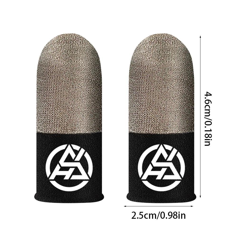 2 Pair Luminous Fingertips Sweat-Proof Game Finger Sleeve Finger Cots Cover Sensitive Mobile Touch Glove for PUBG Phone Games