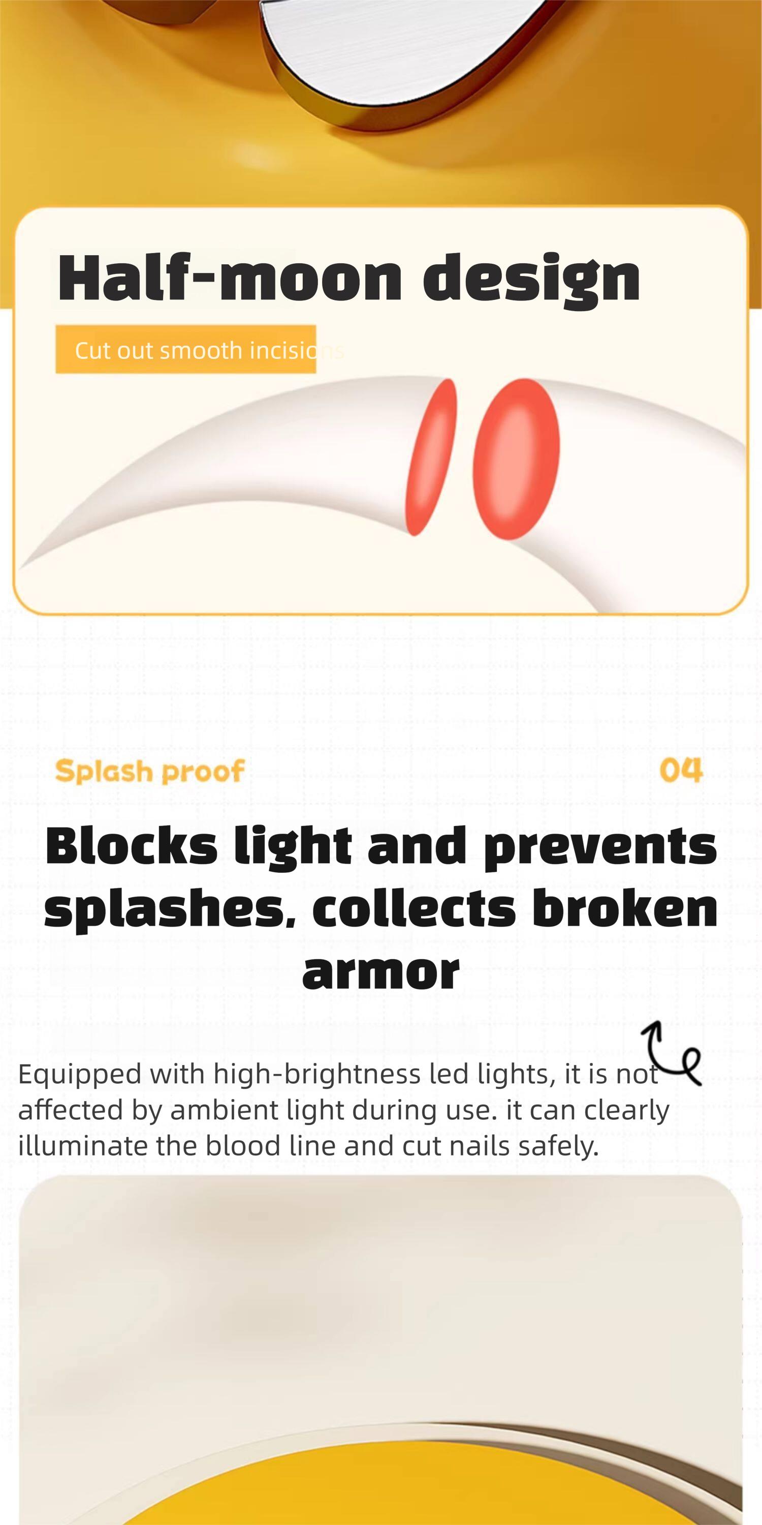 SoPets Pet Nail Clippers with LED Light - Safe Blood Line Finder for Dogs Cats Beginners