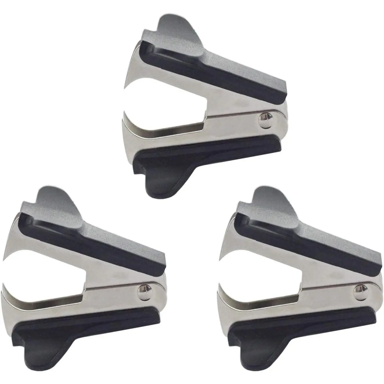 3 Pack Staple Remover Black | Easy removal, No paper , Durable & sturdy, Jaw type