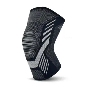 2-pack Elastic Breathable Compression Knee Brace, 360° Wrap-Around Joint Stabilizer, Sports Knee Protector for Basketball Running Outdoor Injury Prevention