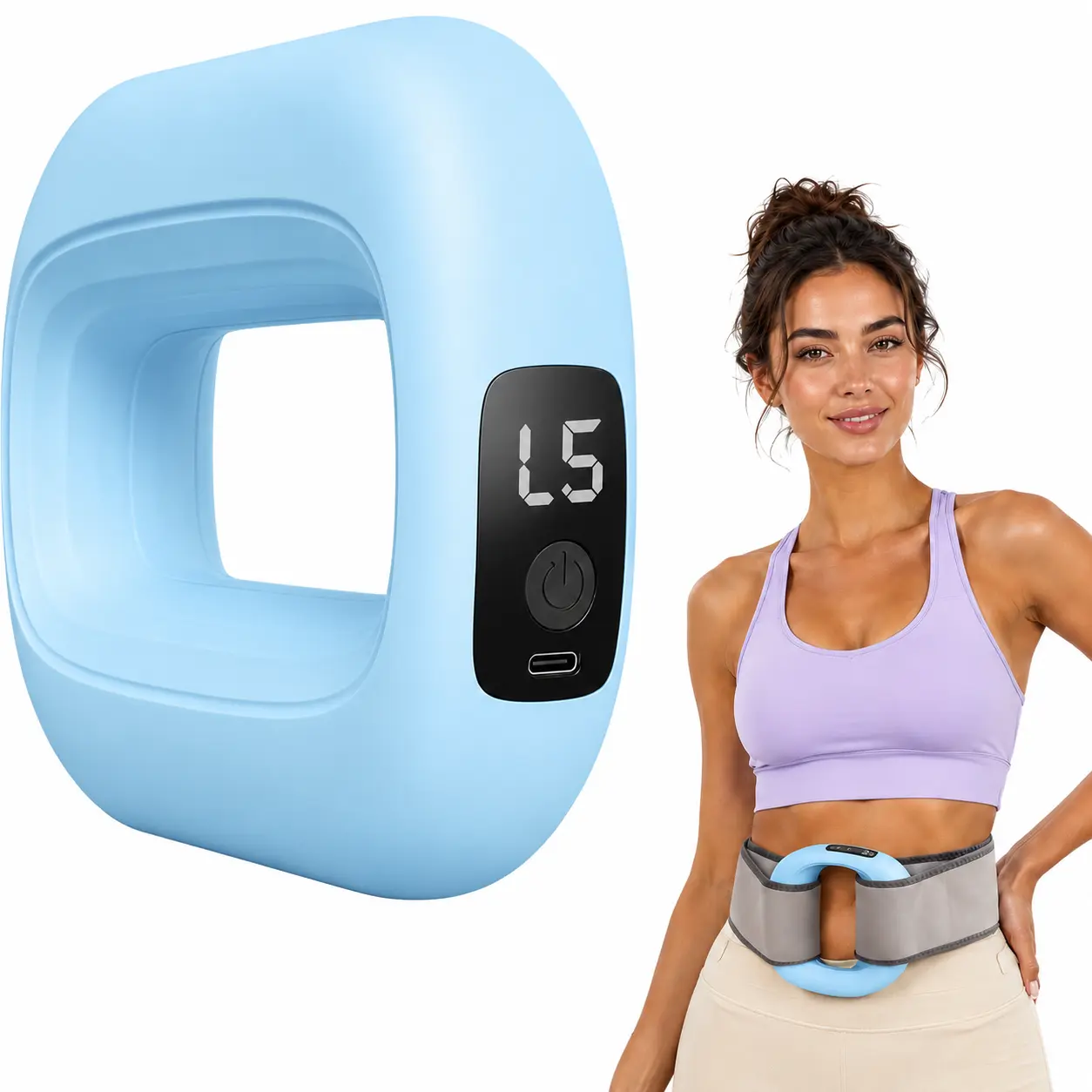 2026 Portable Neck Muscle Massager - Hands-Free, Adjustable, Cordless 5-Speed Percussion Ring Massager with Strap for Deep Tissue Relief, Muscle Massagers