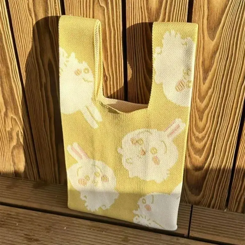 Anime Chiikawa Cartoon Kawaii Hachiware Usagi Clutch Bag Multicolor Knitting Sweet Cloth Popular Versatile Trend Cute 2026 New