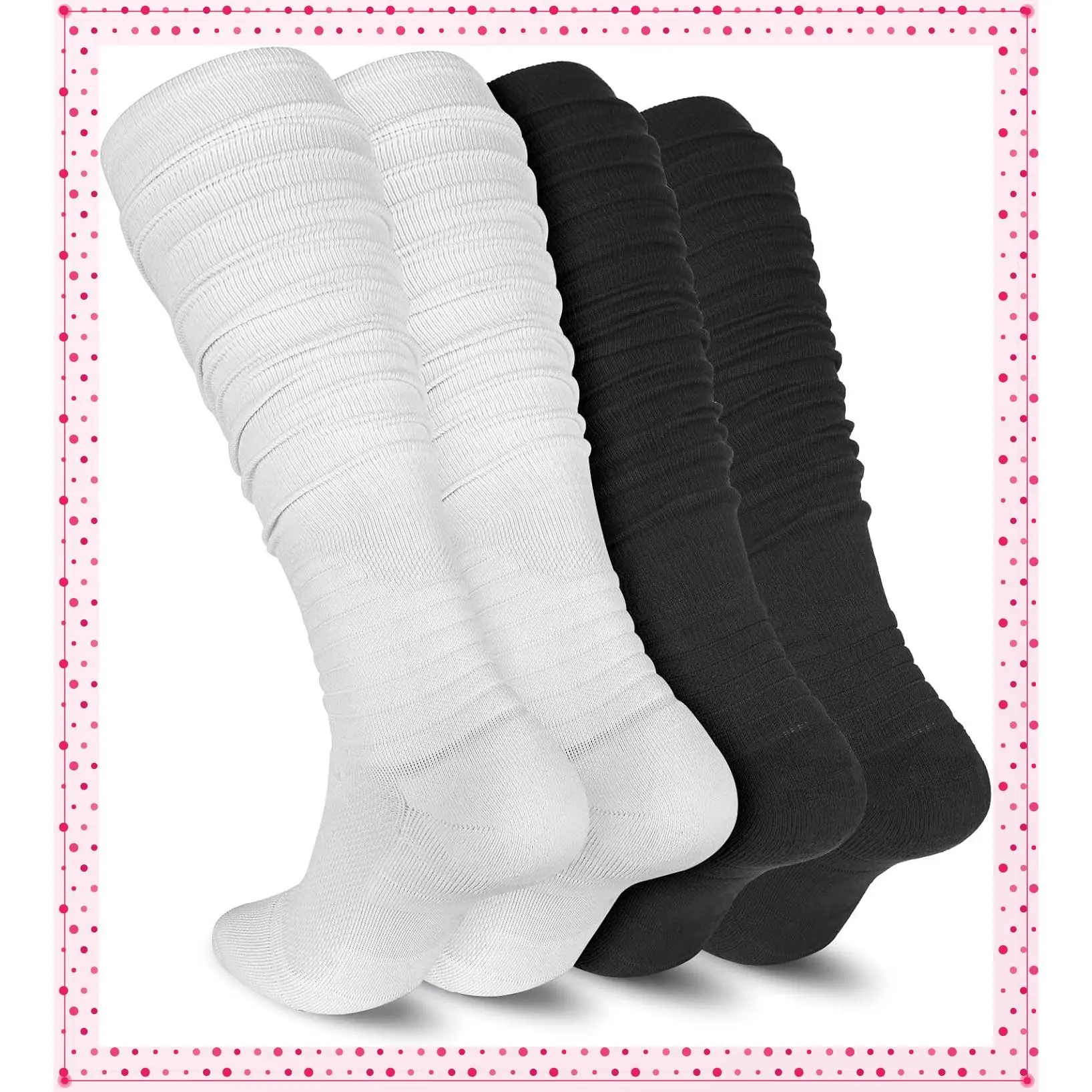 2-Pack Extra Long Padded Football Athletic Socks for Men & WomenGift