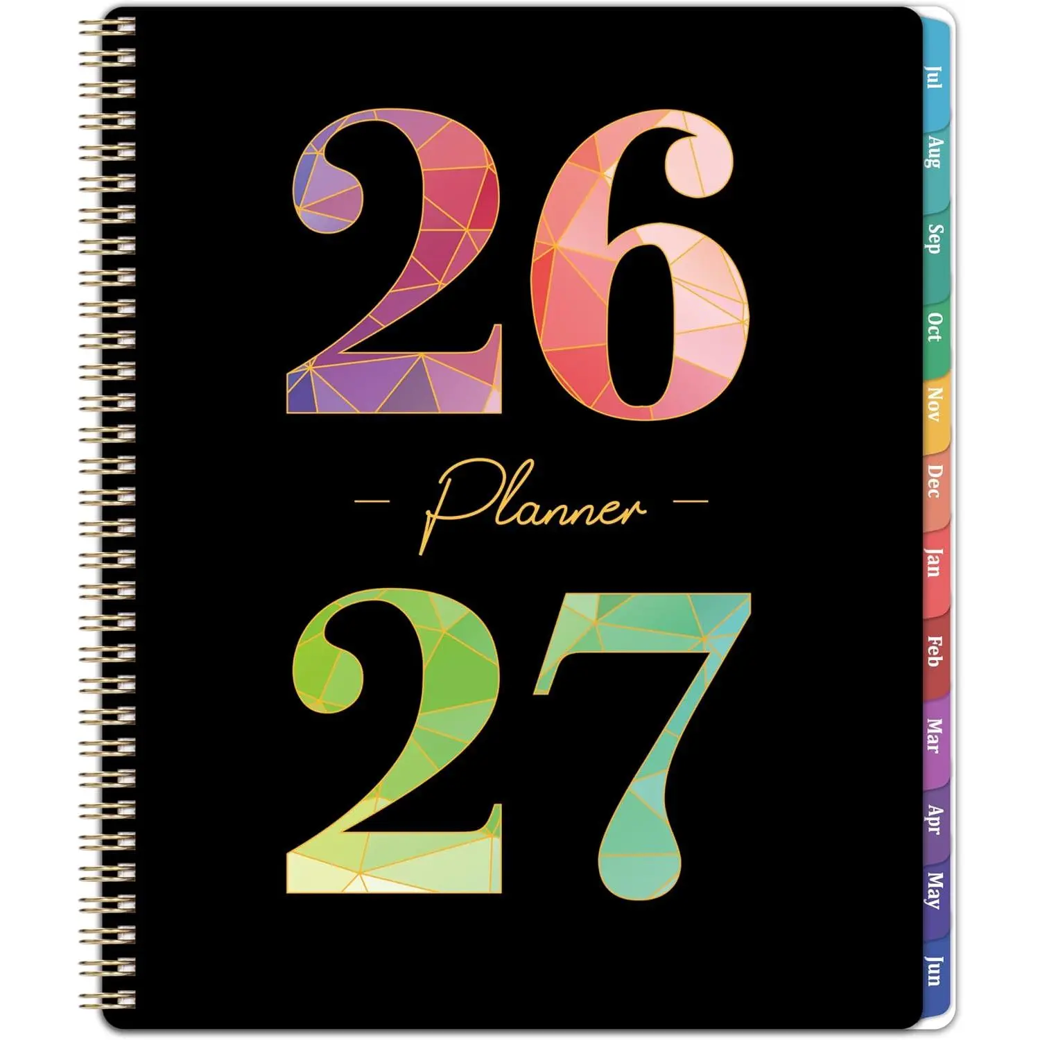 Planner 2026-2027 - Academic Planner 2026-2027 Weekly and Monthly from July 2026 to June 2027, 9" x 11" with Inner Pocket, Colorful Coated Tabs