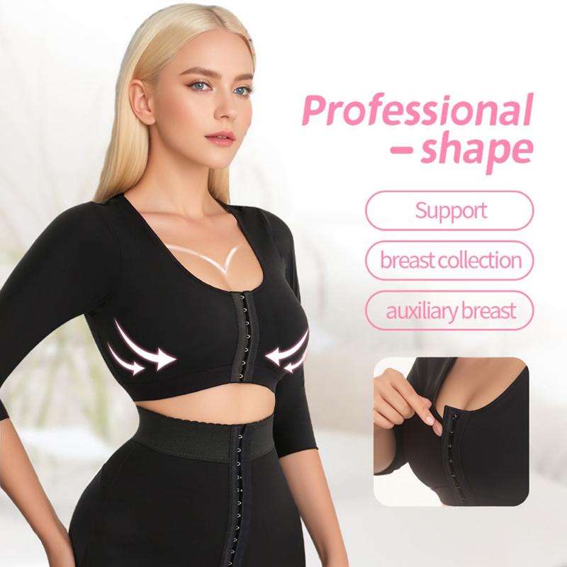 Women Arm Shaper Post Surgery Arm Lipo Compression Sleeves Arm Front Closure Shapewear Bra