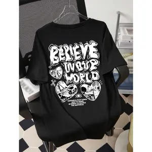180g[100%cotton]Men's Summer Short Sleeved Printed T-shirt