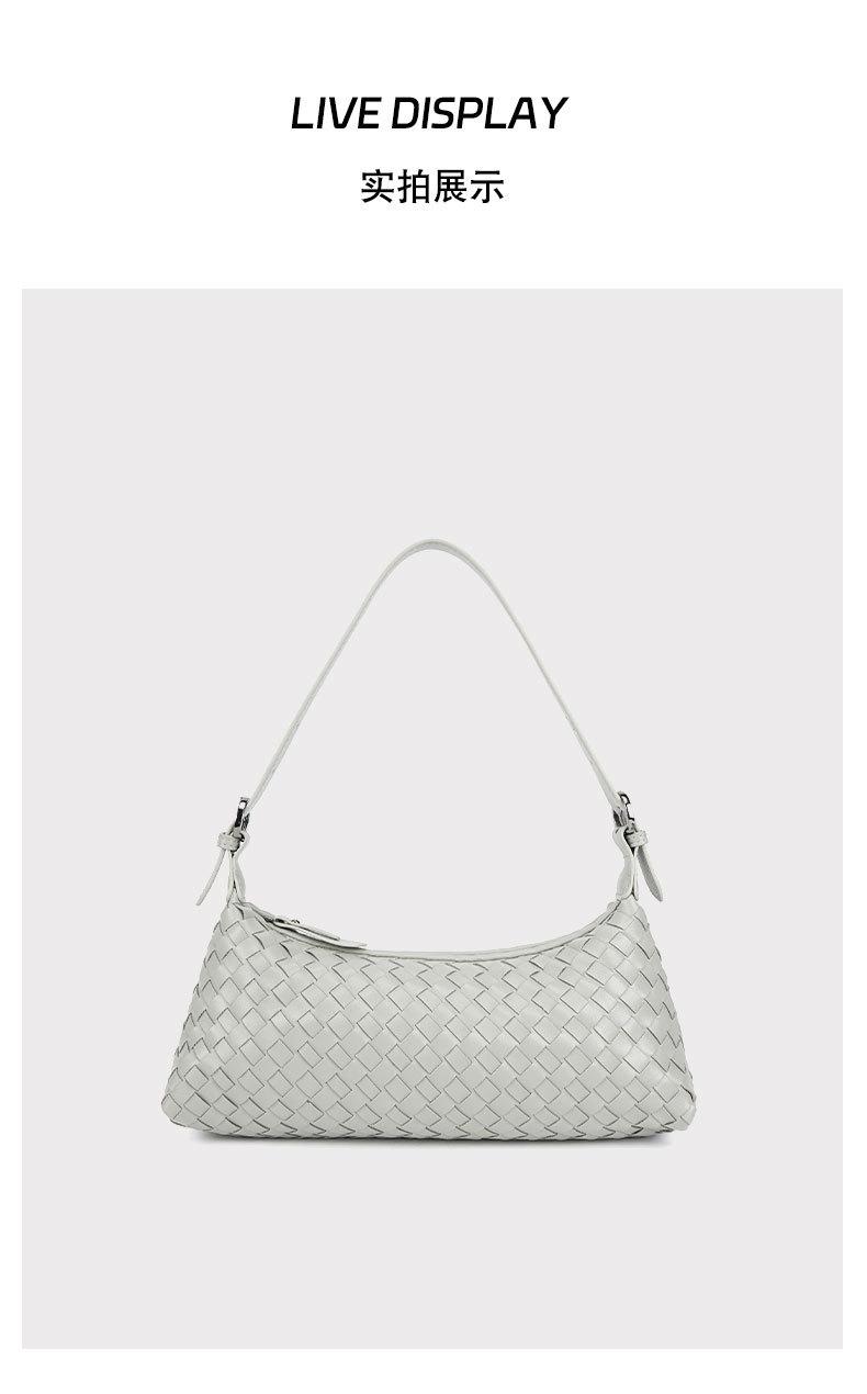 LUNÉ KVI Light Luxury Minimalist Handwoven Crossbody Bag for Women, Versatile and Elegant Crossbody Bag, Exquisite and Fashionable Half-Moon Shoulder Bag