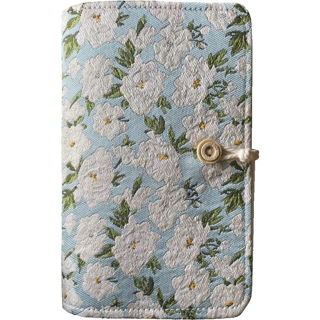A6 Binder, Embroidered Flower Journal, Refillable Journal, 6 Ring Binder, 5"x7" Journal Cover, B6 Sketchbook, Travel Diary for Girl, White Gardenia, Budget Binder, Planner Binder