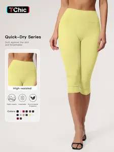 New Cross-Border Fleece Yoga Pants, High-Waisted Tight Fit Slimming Gym Shorts, Compression Stretch Shorts, Running Outdoor Fitness Wear for Women