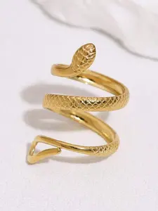 Women's Animal Ring, Stainless Steel Snake Shape Ring, Fashion Jewelry for Women, Elegant and Stylish Accessory, Perfect Gift Idea