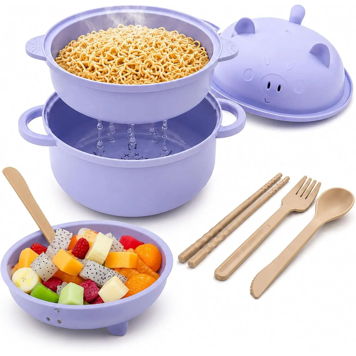 Ramen Bowl Set, Microwave Ramen Cooker Instant Noodles Bowl With Chopsticks, Rapid Ramen Noodles for College Dorm Room Essentials Dishwasher Christmas Tableware Sets Cookware Sets Gift Porcelain Dinnerware Sets Dinnerware Sets