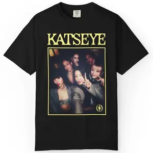 Katseye Unisex Short Sleeve T-Shirt, K-pop Girl Group Graphic Tee for Boys Girls, Featuring Members Megan, Daniela, Manon, Lara, Sophia & Yoonchae Casual Streetwear Tops
