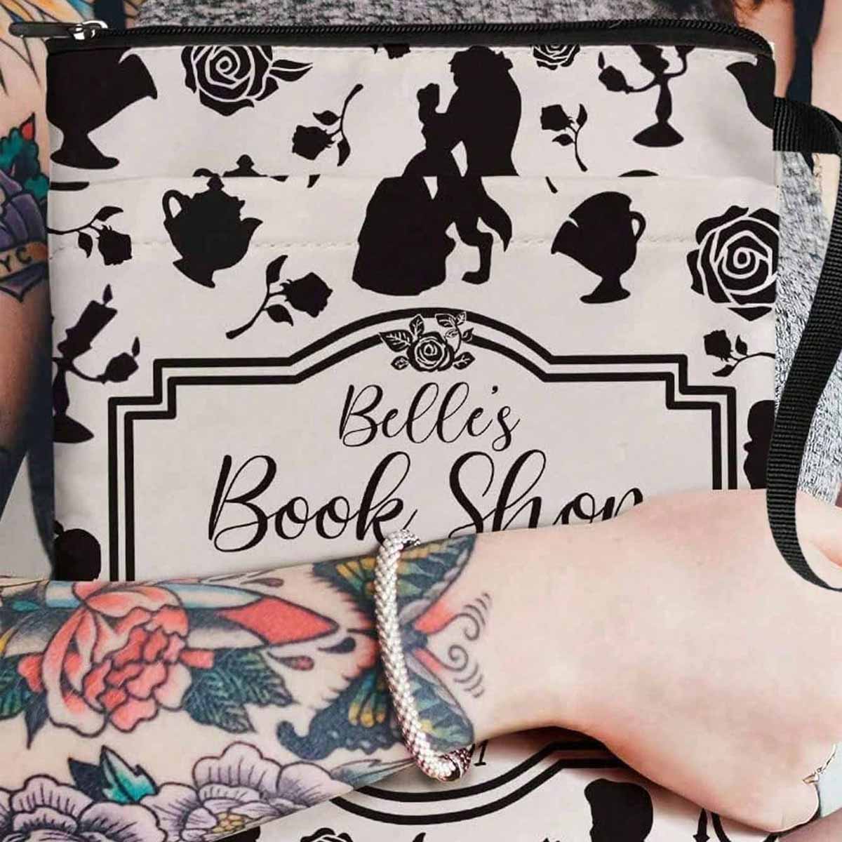 Fairy Tale Book Cover Pattern Book Bag, 1 Count Book Lovers Gift, Book Accessories, Book Cover for Paperback, Desk Organizer for Home Office School