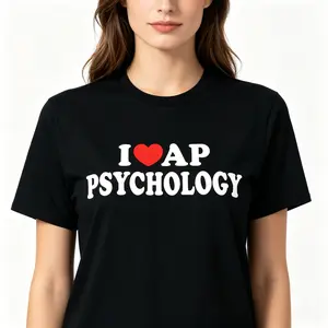 I Love Psychology Teacher Student Humor Graphic Unisex Tee |   All-Season Breathable Top