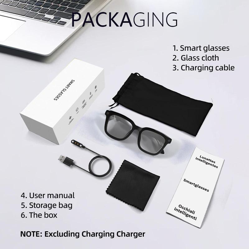 LIFEBEE Smart Shooting Glasses, Wireless Smart Glasses, Ai Smart Glasses, 5MP HD Camera Glasses with Voice Interaction, Real-time Translation Glasses, Smart Glasses for Enhanced Viewing Experience, Wearable