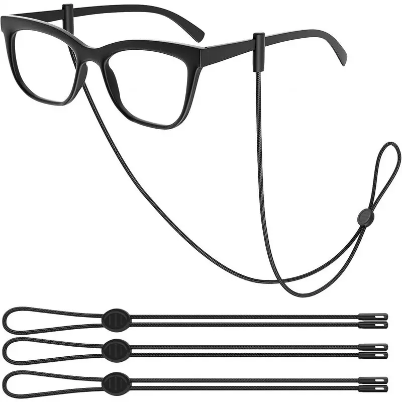 3Pcs, Adjustable Eyeglasses String Holder Strap Cord, Glasses Retainer for Sports, Eyeglass Holders Around Neck, Glasses Chain For Women Men Kids