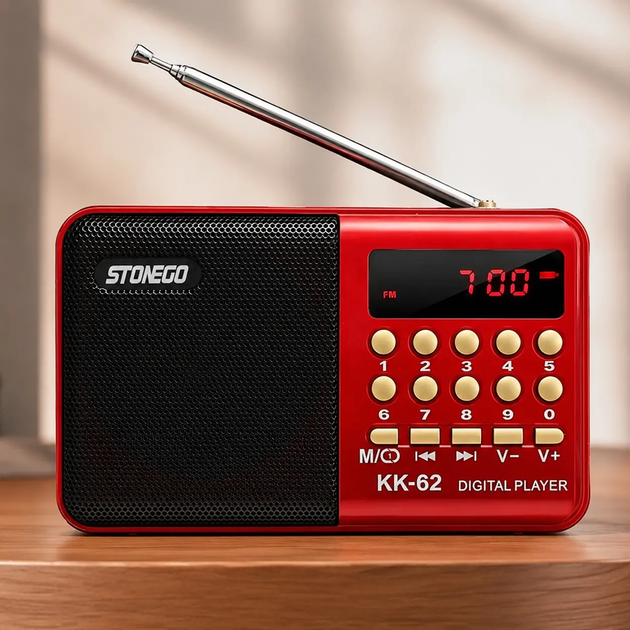 Portable Digital FM Radio & MP3 Player with Bluetooth, USB/TF Card Support, Hi-Fi Stereo Sound, Rechargeable Battery. Perfect for Outdoor, Car, Fitness, Travel, as Gift. Multifunctional Portable Radio